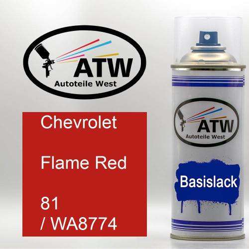 Chevrolet, Flame Red, 81 / WA8774: 400ml Sprühdose, von ATW Autoteile West.